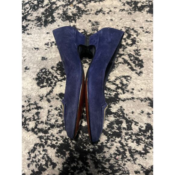 Vintage Selby Blue Suede Kitten Heels Women's Size 7 NARROW - Picture 5 of 5